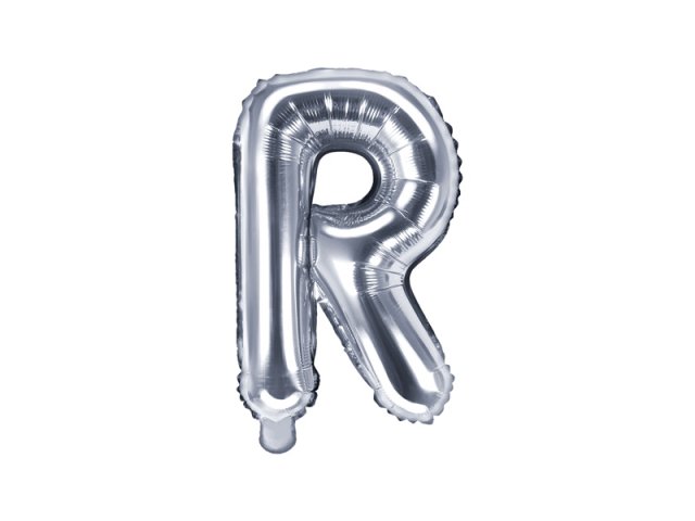 Foliový balonek, písmeno "R", stříbrný