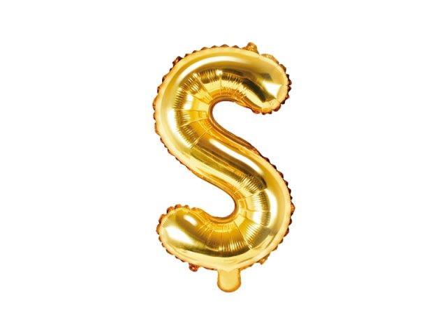 Foliový balonek, písmeno "S", zlatý