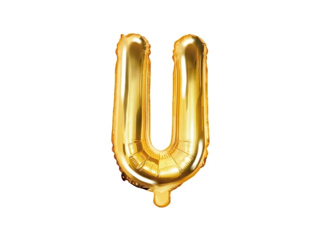 Foliový balonek, písmeno "U", zlatý