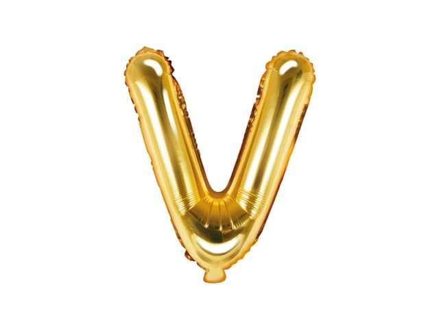 Foliový balonek, písmeno "V", zlatý