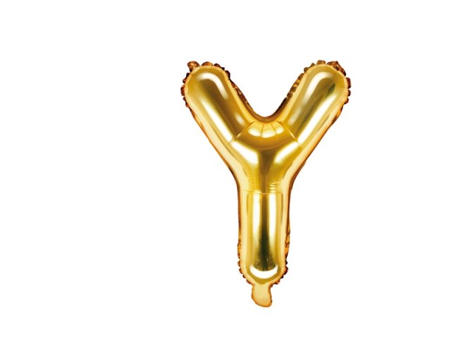 Foliový balonek, písmeno "Y", zlatý