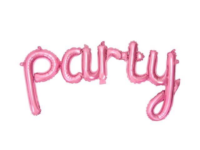 Fóliové balónky, nápis "Party" (zn. PartyDeco)