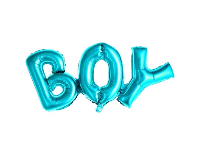 Foliový balonek, nápis "Boy" (zn. PartyDeco)