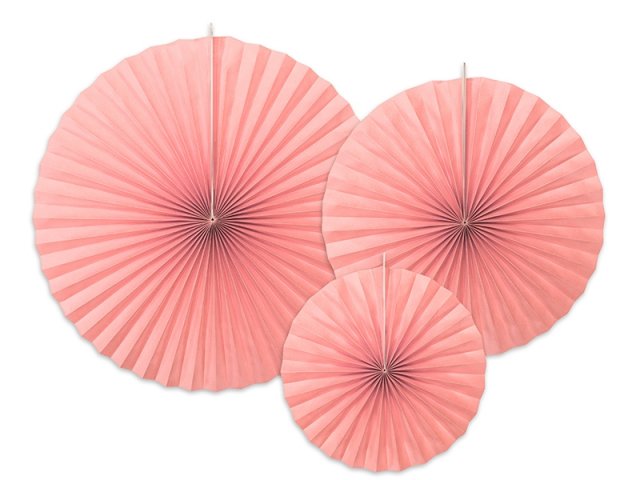 Dekorativní rozety 3ks - růžové