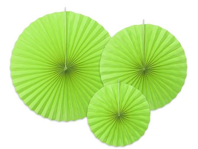 Dekorativní rozety 3ks - světle zelené