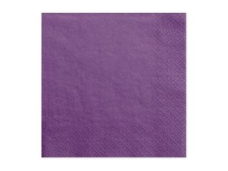 Ubrousky třívrstvé, světle fialové, 33*33 cm (zn. PartyDeco)