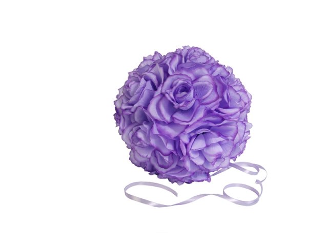 Fialové květinové koule
