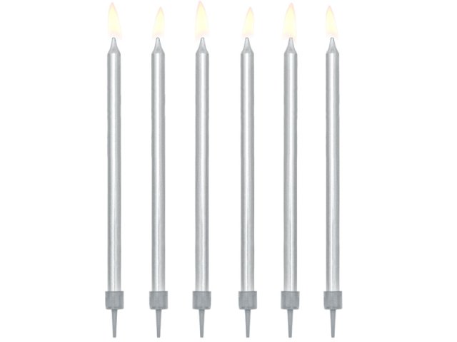 Narozeninové svíčky, stříbrné 12,5cm