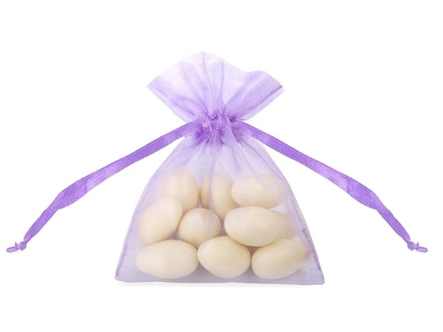 Pytlíček, organza, lila, 10 cm (zn. PartyDeco)
