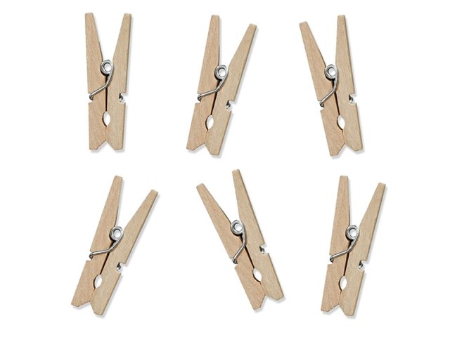 Dřevěné kolíčky, přírodní dřevo, 3.5 cm (zn. PartyDeco)