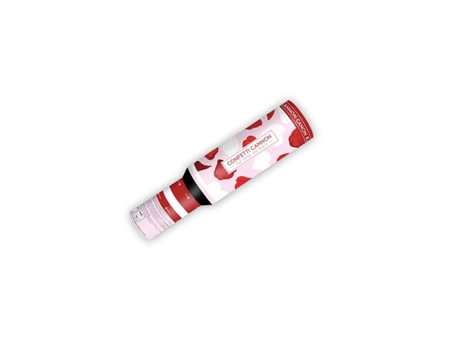 Vystřelovací konfety, se srdcem a růží, 30 cm (zn. PartyDeco)