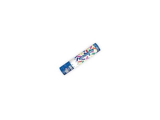 Vystřelovací konfety, barevný mix proužky, 20 cm (zn. PartyDeco)