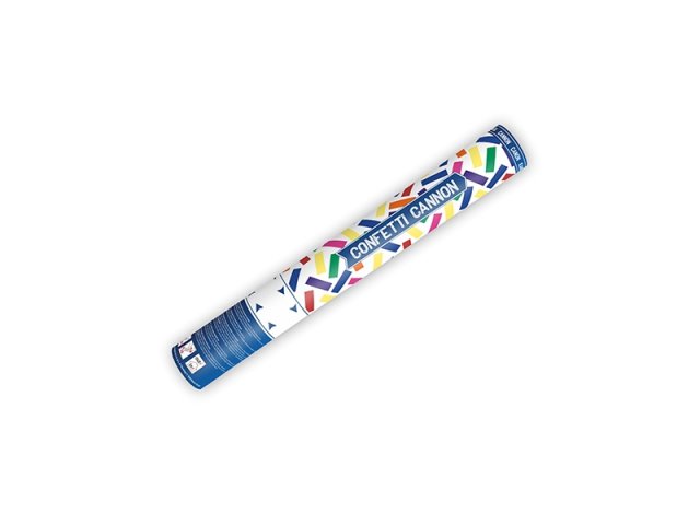 Vystřelovací konfety, barevný mix proužky, 40 cm (zn. PartyDeco)