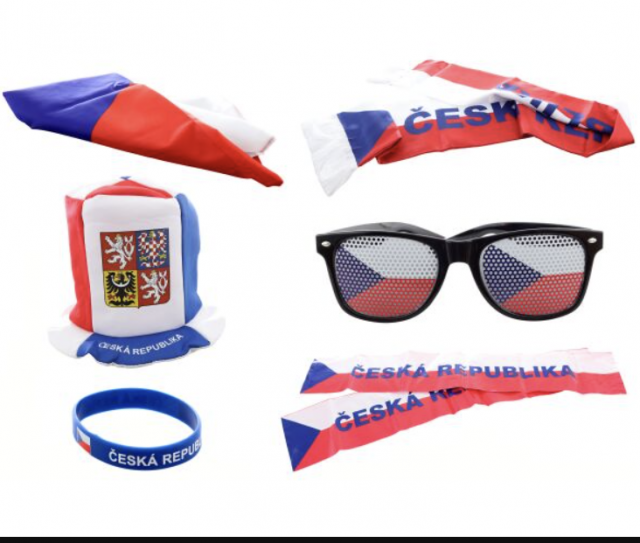 Fandící set Česká republika s kloboukem