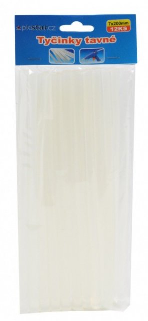 Tyčinky do tavné pistole, rozměr 0.7x12cm - set 12ks (zn. PKstar.cz)