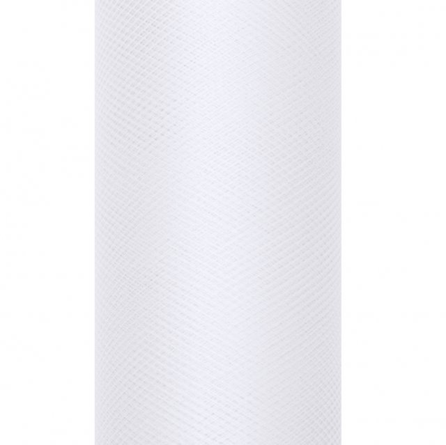 Tyl dekorační - bílá barva, šířka 30cm / délka 9m (zn. PartyDeco)