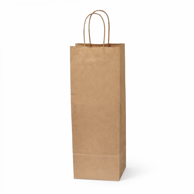 Papírová taška na víno, rozměr 14x9x39cm, barva béžová HAVANA