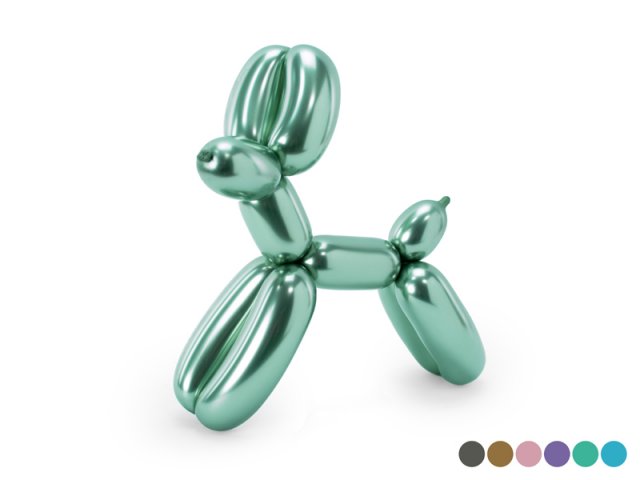 Modelovací balónky pro tvarování zvířátek, lesklé GLOSSY, 30ks s pumpičkou (zn. PartyDeco)