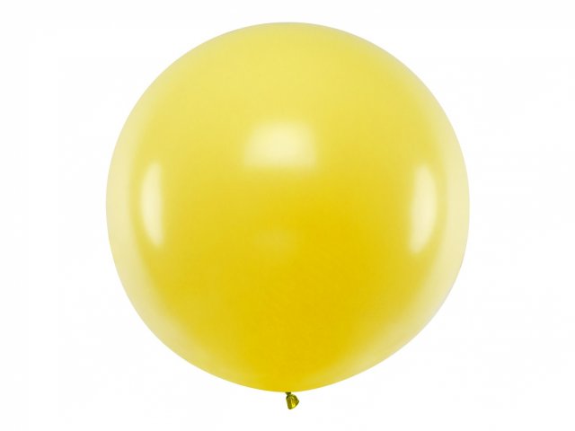 JUMBO latexový balón, pastelový, žlutý, velikost 100cm (zn. PartyDeco)