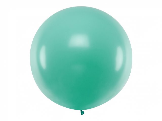 JUMBO latexový balón, pastelový, tyrkysový, velikost 100cm (zn. PartyDeco)