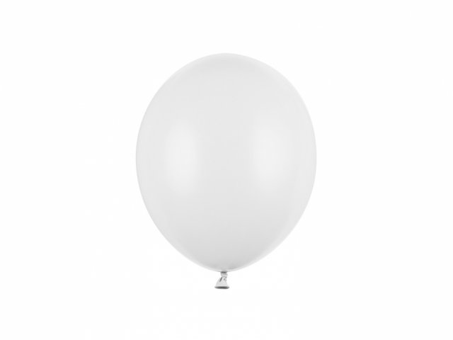 Latexový balónek, pastelový, čistě bílá barva, velikost 23cm (zn. StrongBalloons)