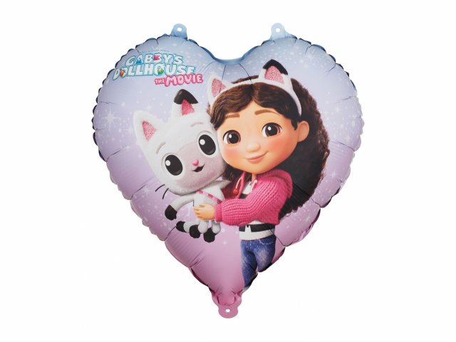 Fóliový balónek Gábinin Kouzelný Domek SRDCE, velikost 35cm (zn. PartyDeco)