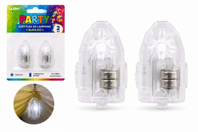 LED světlo do balónku nebo lampionu, blikající - set 2ks (zn. WIKY)