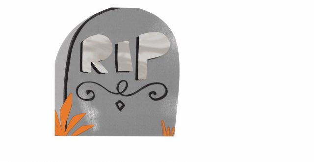 Ubrousky Halloweenské / strašidelné Náhrobek RIP, rozměr 25×25cm - set 16ks (zn. UNIQUE)