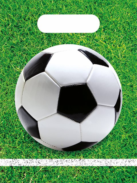 Plastové tašky Fotbal, rozměr 16.5x23cm - set 6ks (zn. Procos)