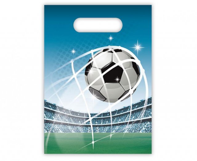 Plastové tašky Fotbal - míč v síti, rozměr 16.5x23cm - set 6ks (zn. Procos)