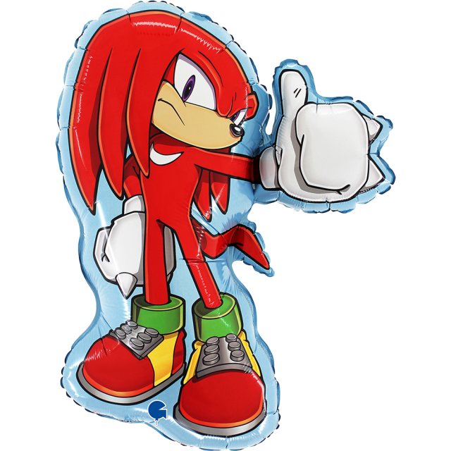 Fóliový balónek Sonic Knuckles, červený, velikost 66cm (zn. GRABO)