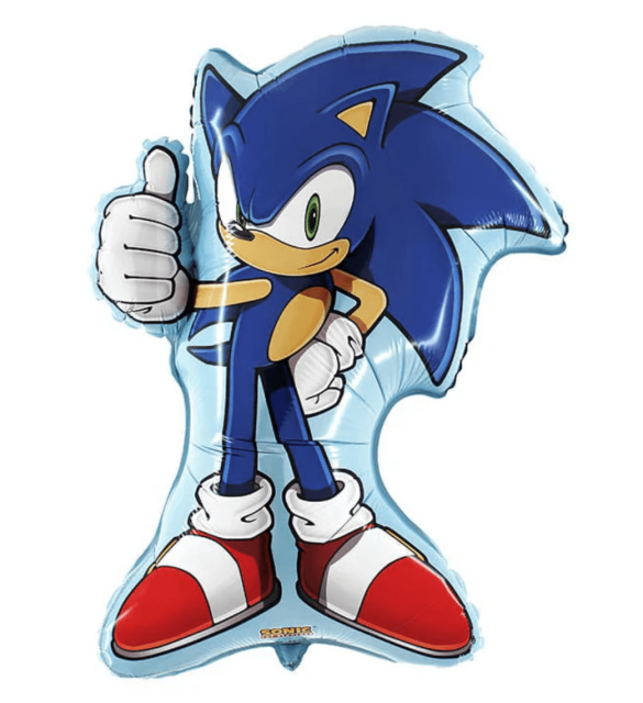 Fóliový balónek SONIC, modrý, velikost 71cm (zn. GRABO)