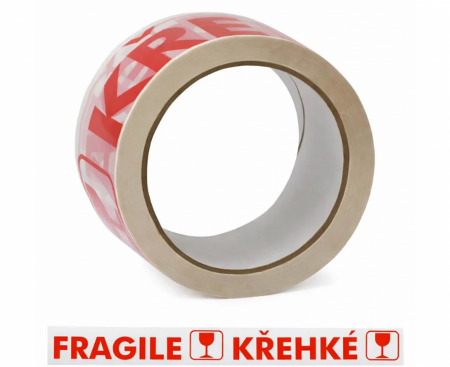 Balicí páska KŘEHKÉ / FRAGILE 48 mm × 66 m