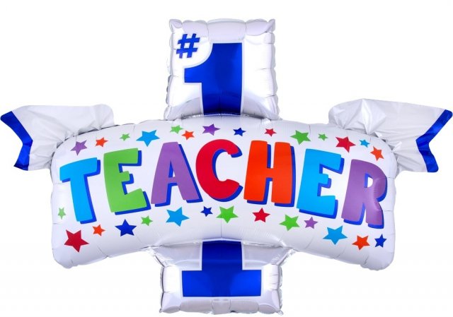 Fóliový balónek #1 Teacher 96 × 66 cm