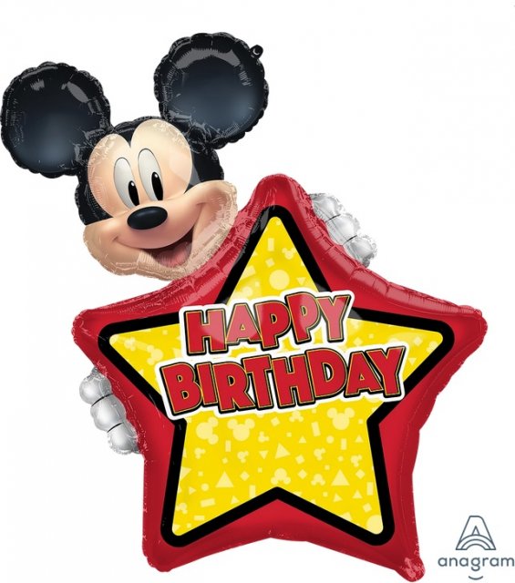 Fóliový balónek HVĚZDA Mickey Mouse, rozměr 63×76cm (zn. Anagram)