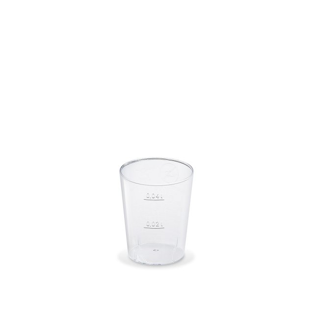 Křišťálové kelímky / panáčky, krystal, 4mmm - 2 cl/4cl - set 10ks (zn. WIMEX)