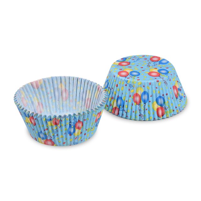 Cukrářský košíček BALÓNKY modré, rozměr 50 × 30mm - set 40ks (zn. WIMEX)
