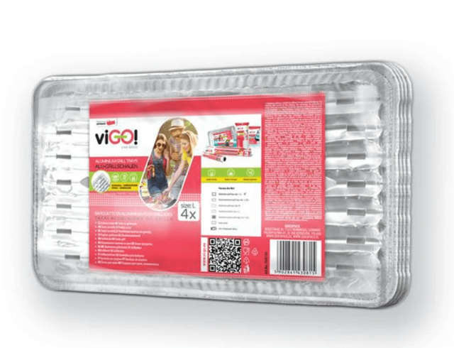 Grilovací tácky Quickpack, rozměr 22x34x1.9cm - set 4ks (zn. viGO!)