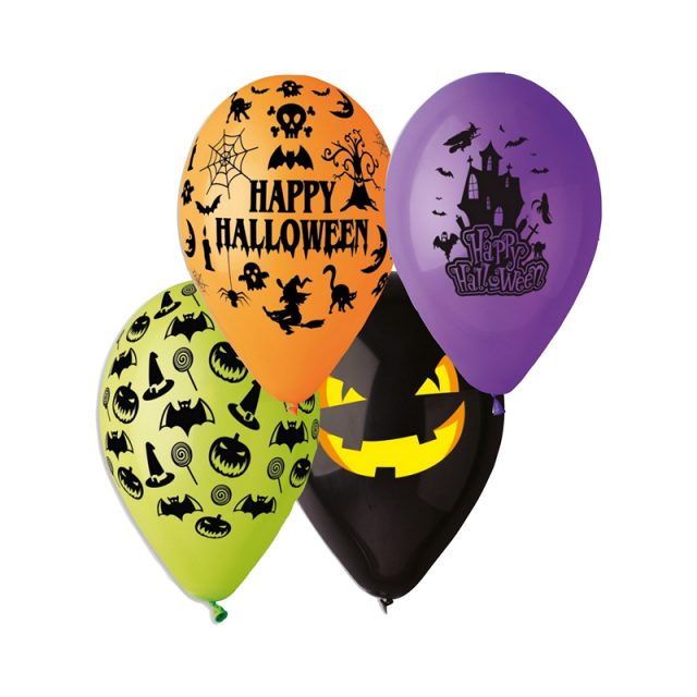 Latexové balónky HALLOWEEN - set 5ks (zn. GEMAR)