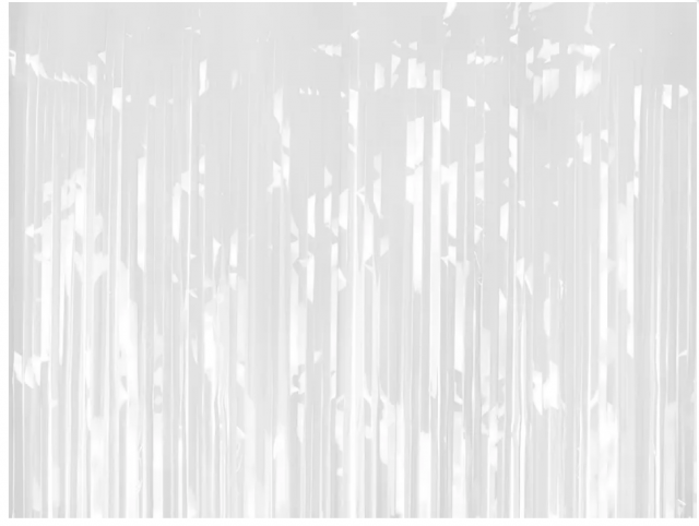 Fóliový PARTY závěs, bílý, rozměr 100x200cm (zn. PartyDeco)