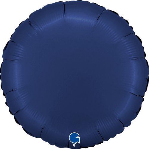 Fóliový balónek KRUH, 46cm, saténová navy modrá barva (zn. GRABO)