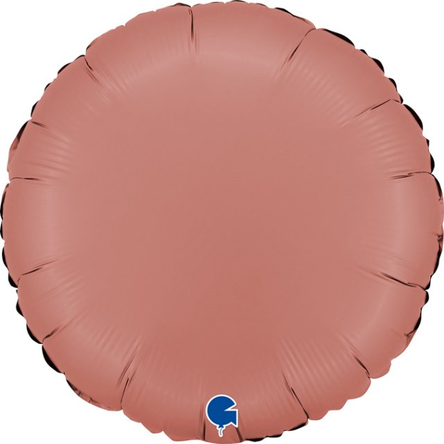 Fóliový balónek KRUH, 46cm, saténová rosegold barva (zn. GRABO)