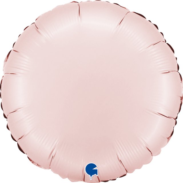 Fóliový balónek KRUH, 46cm, saténová světle růžová barva (zn. GRABO)