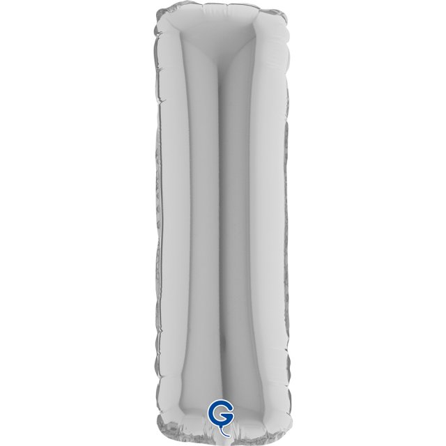 Fóliové MINI PÍSMENO I, velikost 36cm, stříbrná barva (zn. GRABO)
