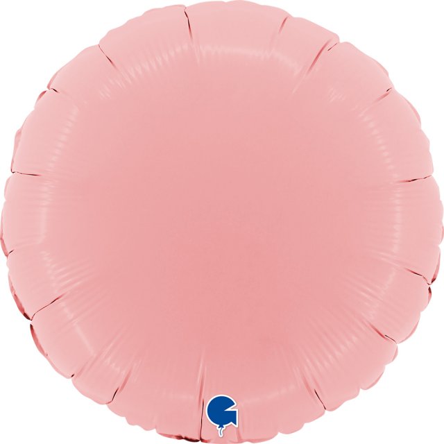 Fóliový balónek KRUH, 46cm, matná světle růžová barva (zn. GRABO)