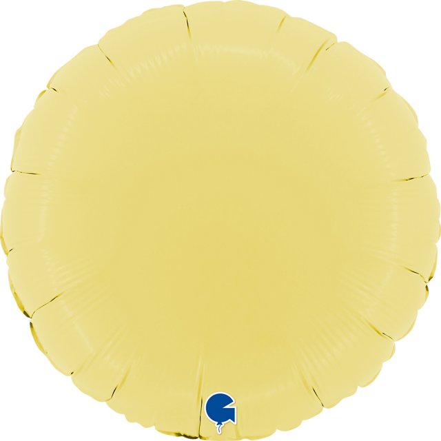 Fóliový balónek KRUH, 46cm, matná světle žlutá barva (zn. GRABO)