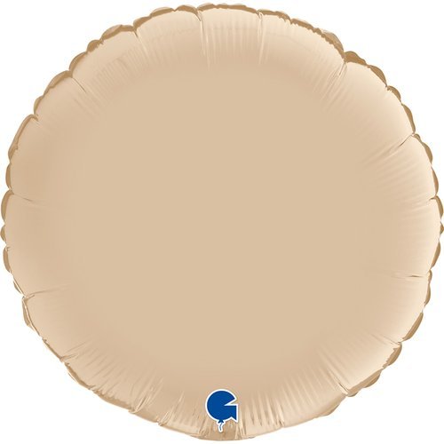 Fóliový balónek KRUH, 46cm, saténová krémová barva (zn. GRABO)