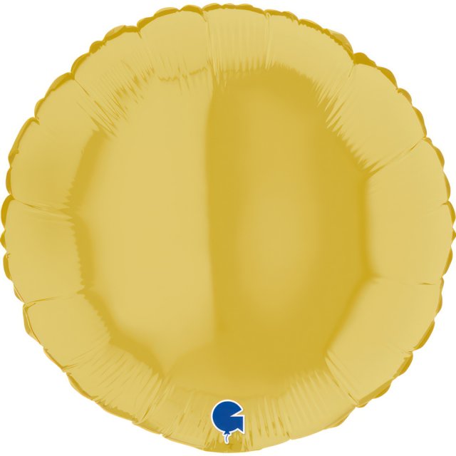 Fóliový balónek KRUH, 46cm, pastelová žlutá barva (zn. GRABO)
