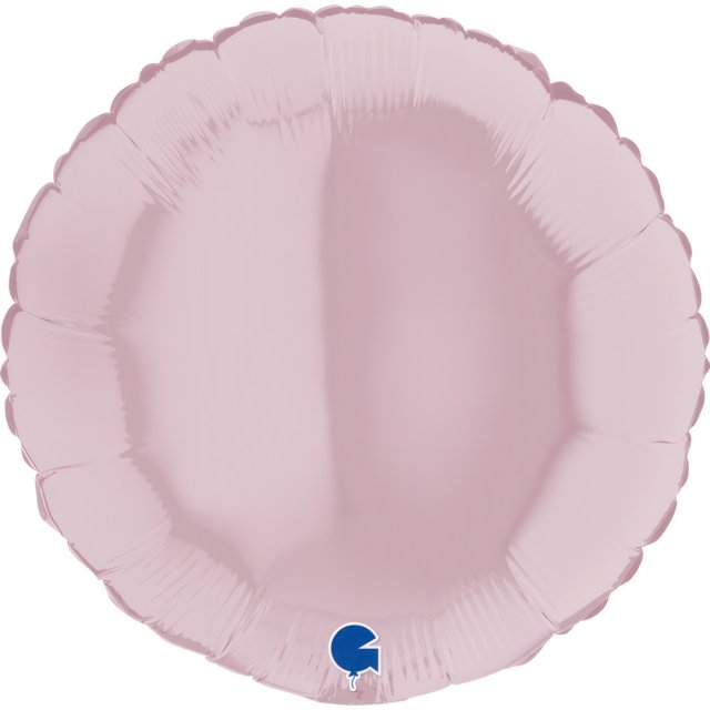 Fóliový balónek KRUH, 46cm, pastelová světle růžová barva (zn. GRABO)