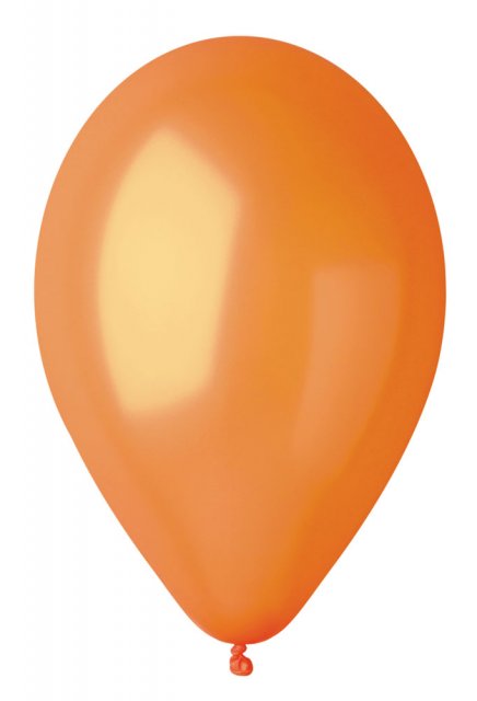 Latexové balónky GEMAR, metalické, oranžové (GM90 - #031), průměr 26cm - set 10ks